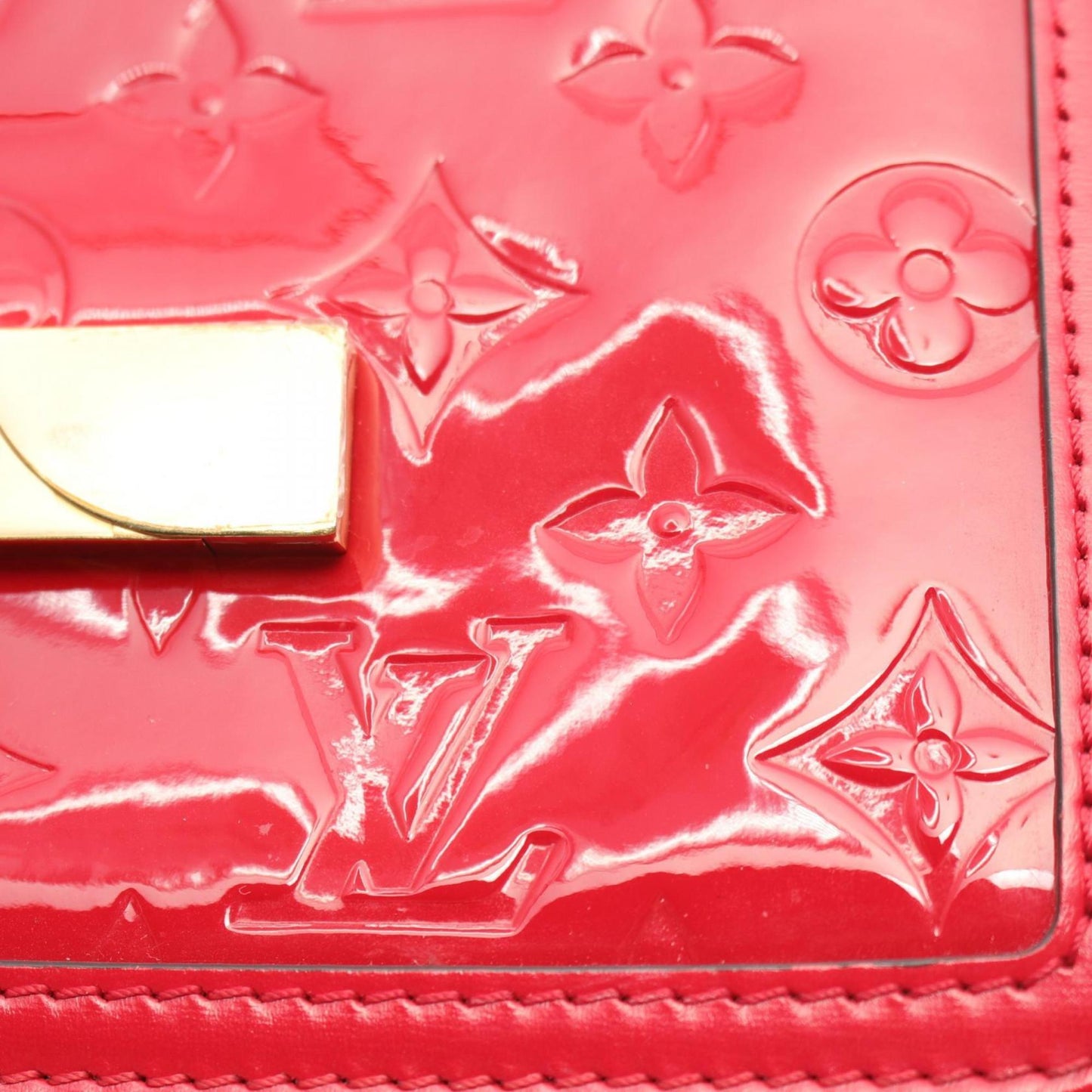 Louis Vuitton Red Color Monogram Vernis Shoulder Bag