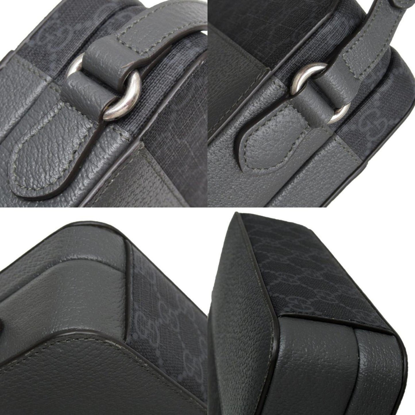 Gucci Dark Gray Pvc Leather Shoulder Bag