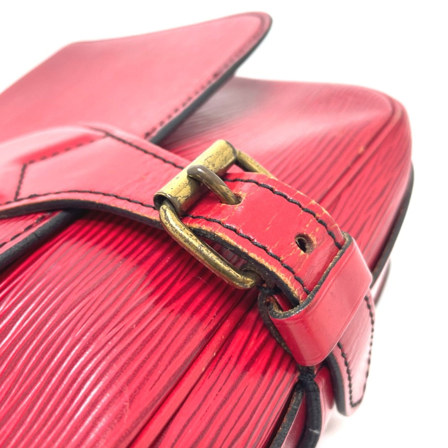 Louis Vuitton Red Leather Shoulder Bag