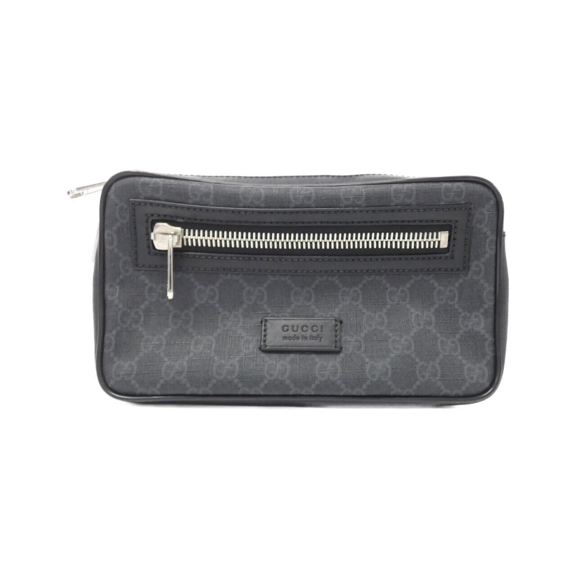 Gucci Black Gray Gg Supreme Fanny Pack ()