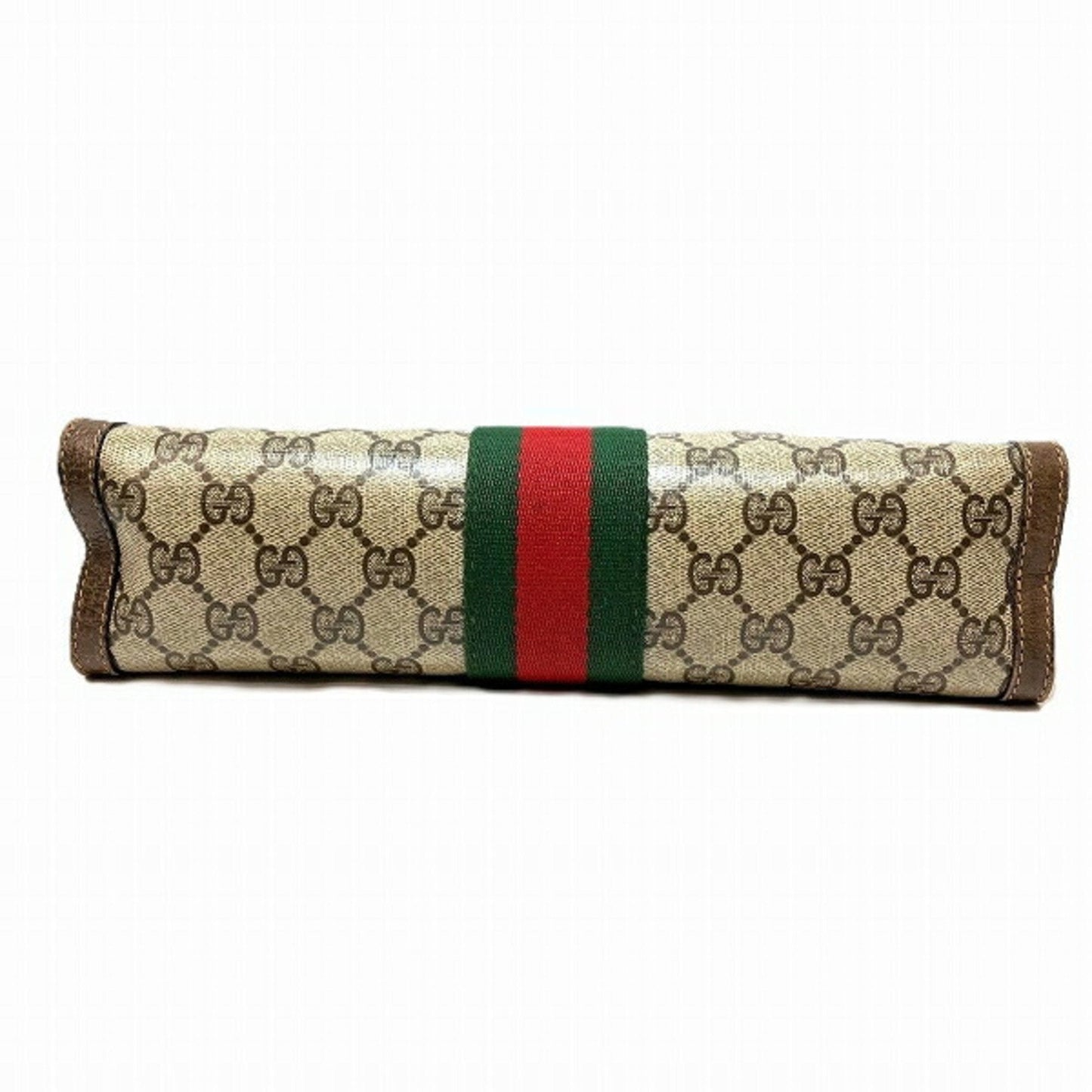 Gucci Brown Pvc Leather Clutch Bag