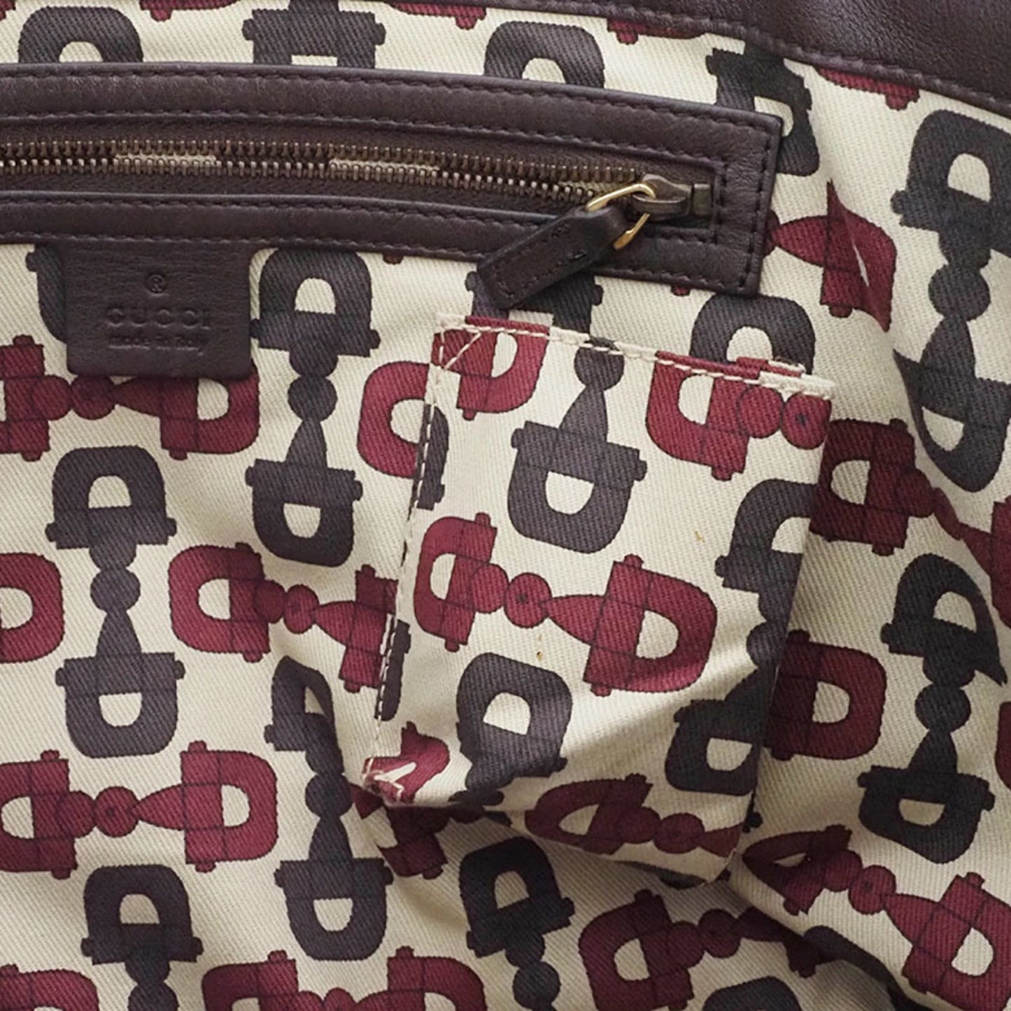 Gucci Guccissima Brown Leather Shoulder Bag Tote Bag
