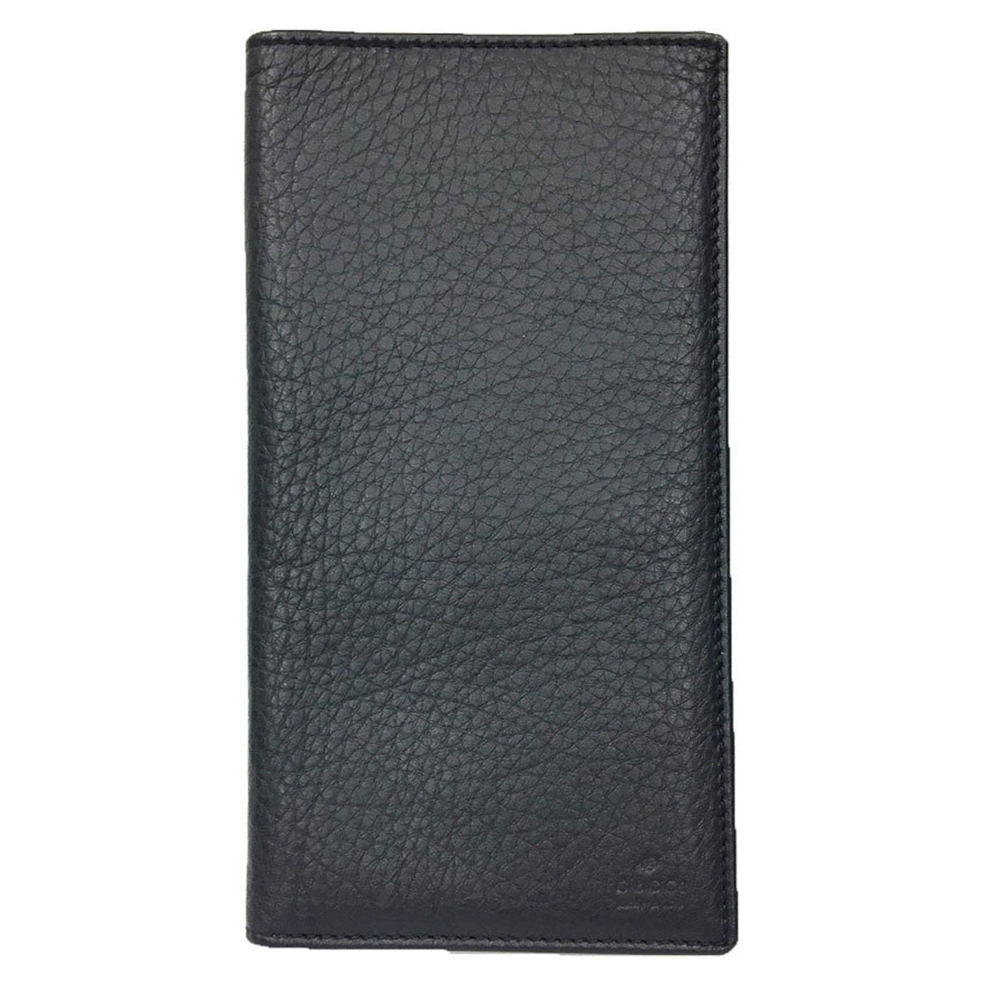 Gucci Black Leather Long Bill Wallet (Bi-Fold) ()