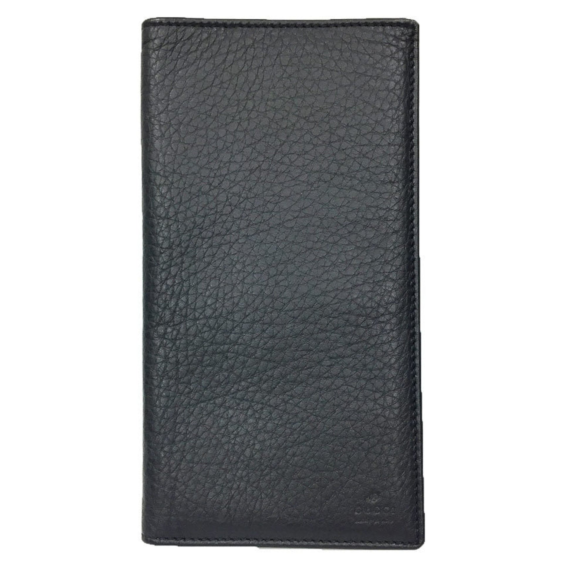 Gucci Black Leather Long Bill Wallet (Bi-Fold) ()