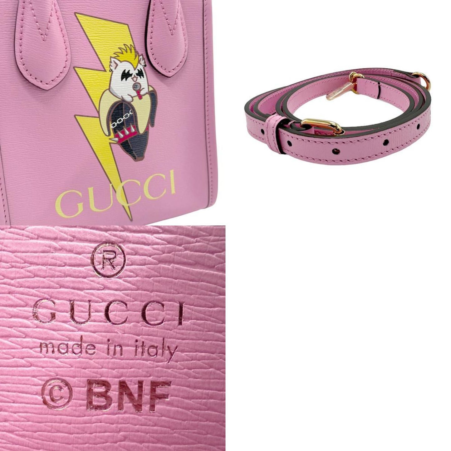 Gucci Pink Leather Handbag Shoulder Bag