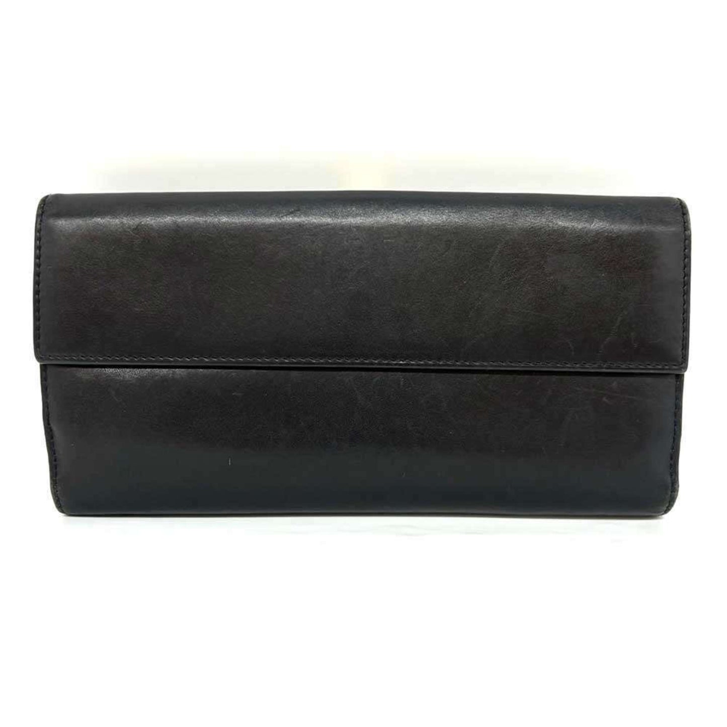 Gucci Black Leather Long Bill Wallet (Bi-Fold)