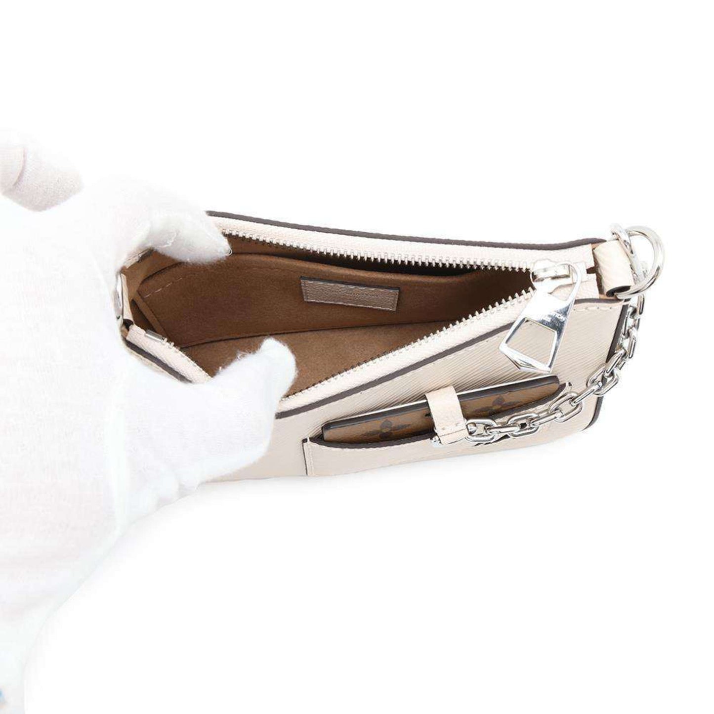Louis Vuitton Epi Silver Epi Leather Handbag Shoulder Bag