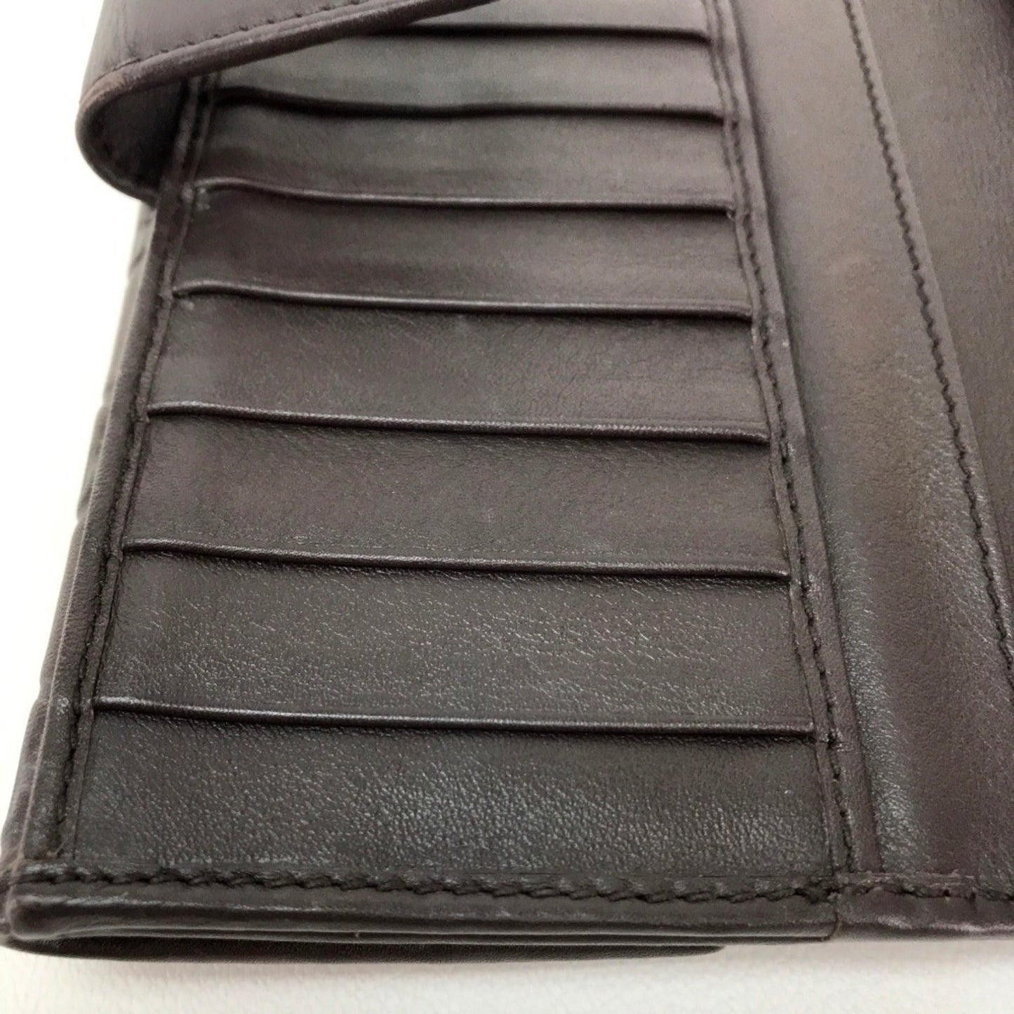 Gucci Dark Brown Leather Wallet (Tri-Fold)