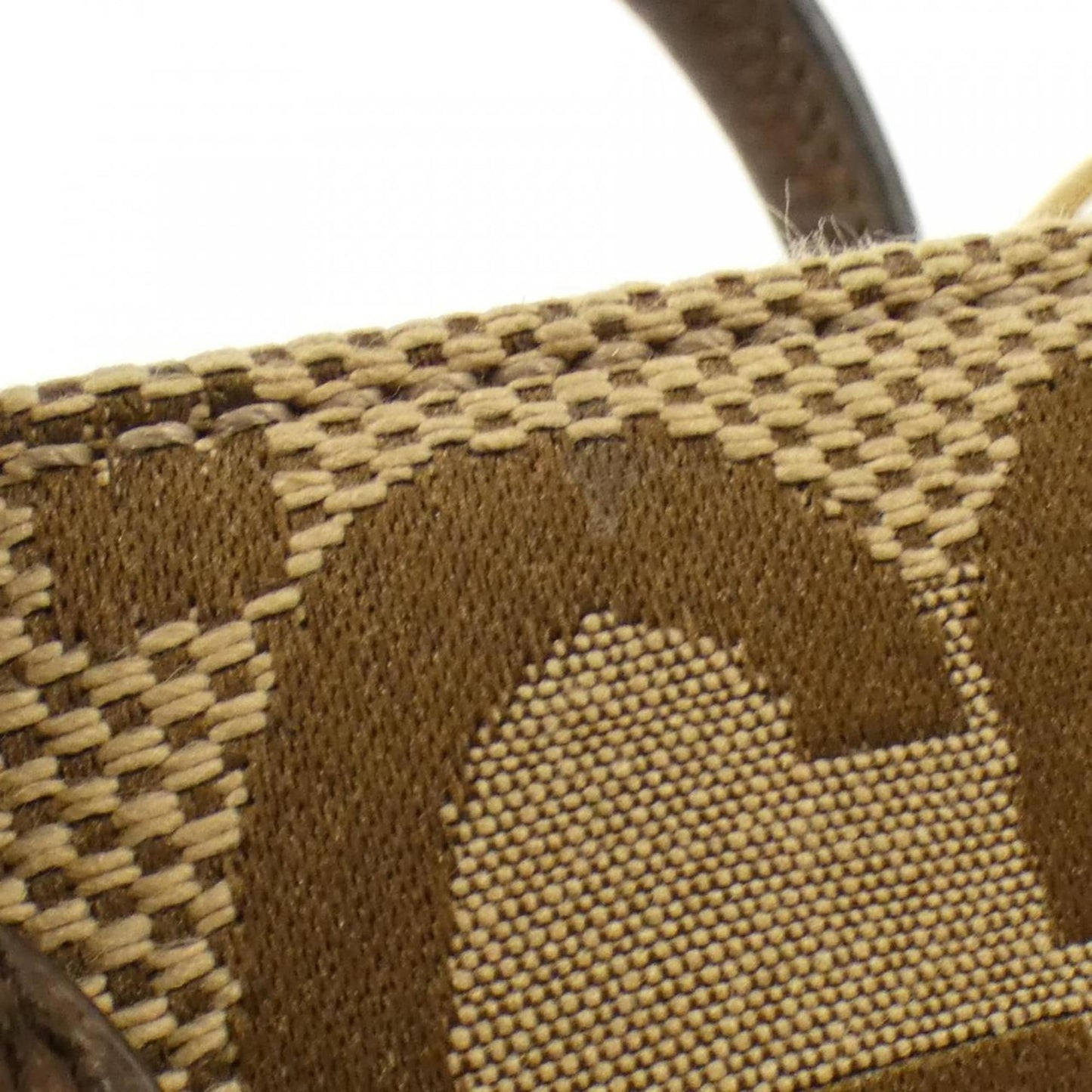 Gucci Brown Camel Canvas Leather Handbag