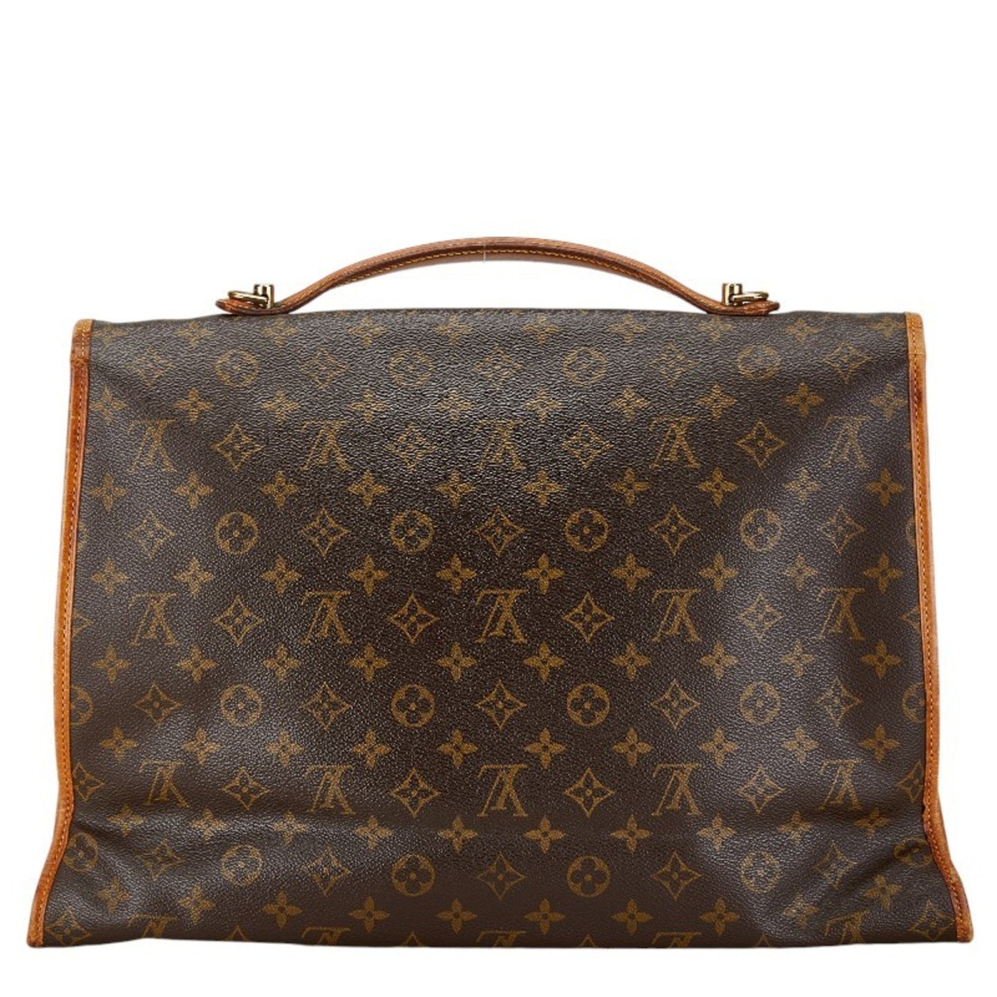 Louis Vuitton Brown Pvc Leather Handbag Shoulder Bag
