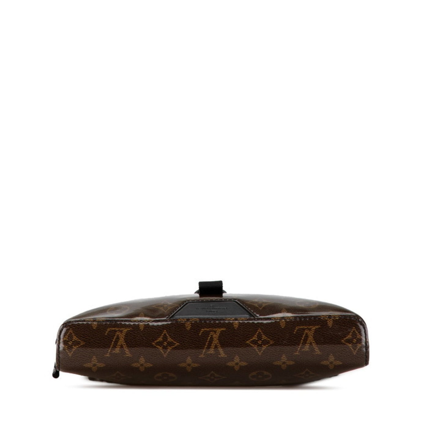 Louis Vuitton Black Brown Vinyl Leather Shoulder Bag