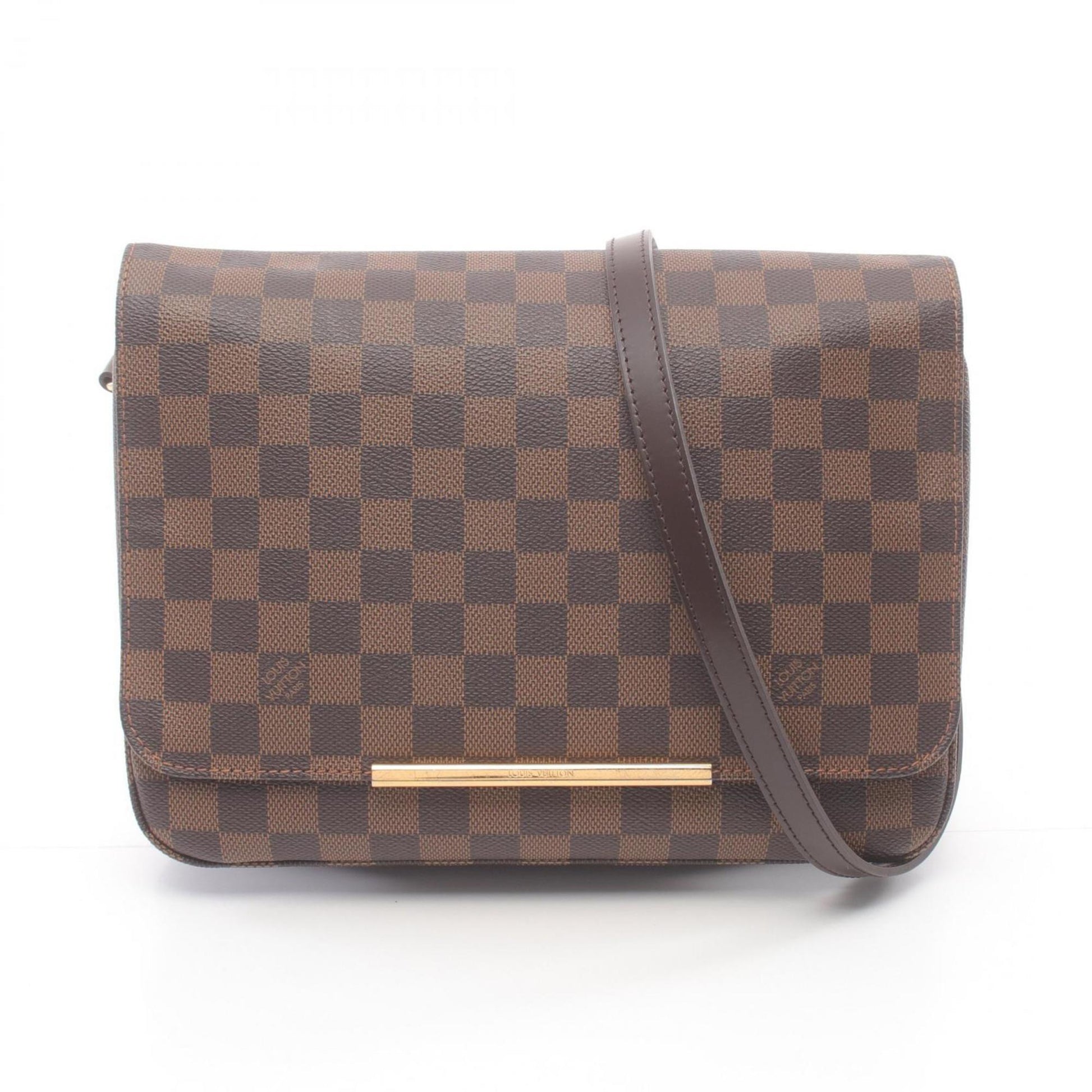 Louis Vuitton Brown Pvc Leather Shoulder Bag ()