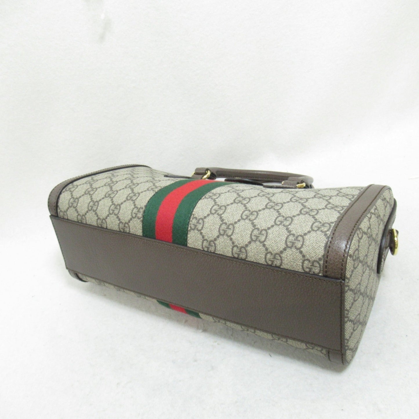 Gucci Beige Brown Gg Supreme Boston Bag