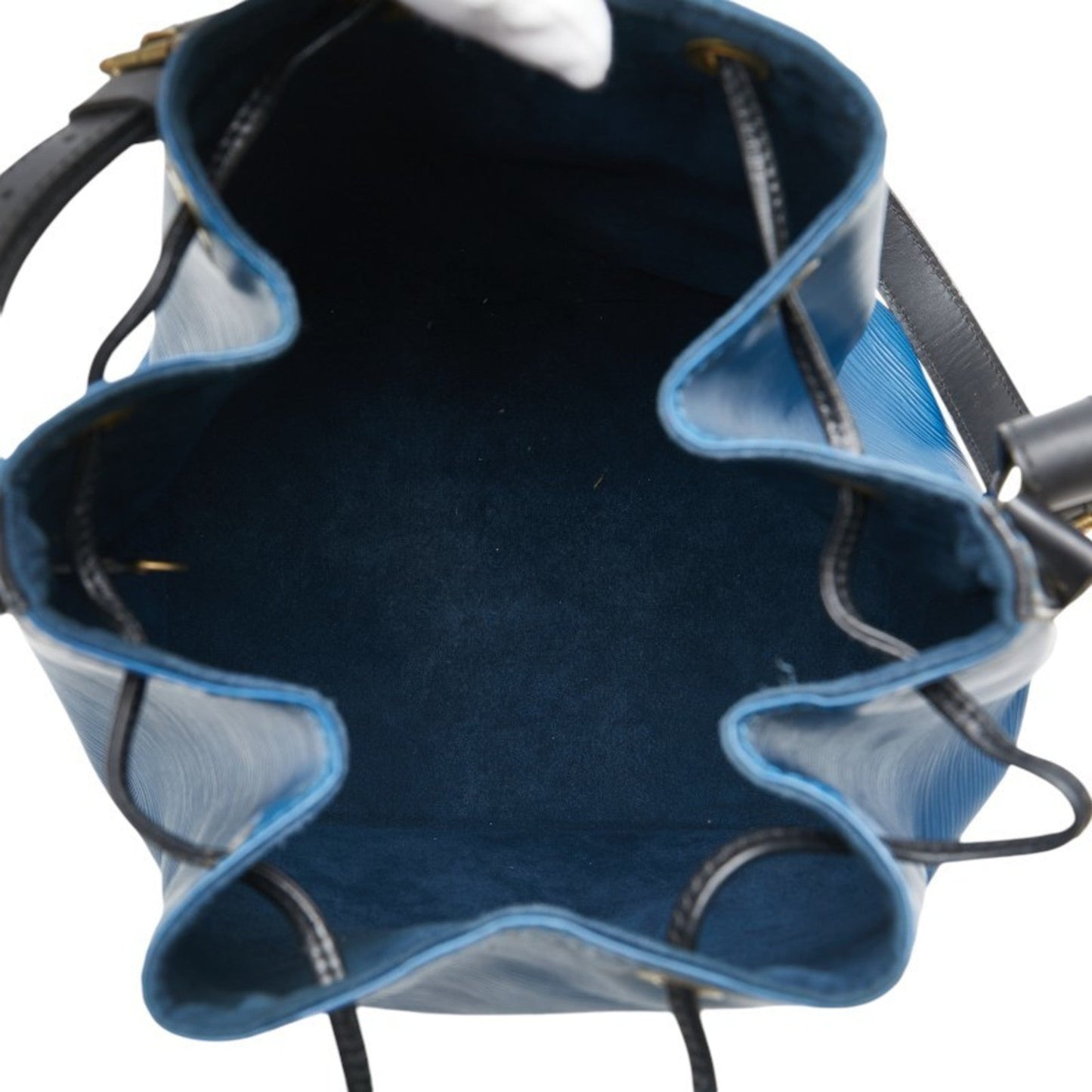 Louis Vuitton Epi Noir Toledo Blue Epi Leather Shoulder Bag