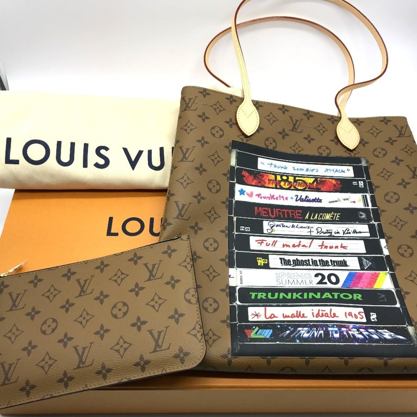 Louis Vuitton Brown Monogram Reverse Shoulder Bag Tote Bag
