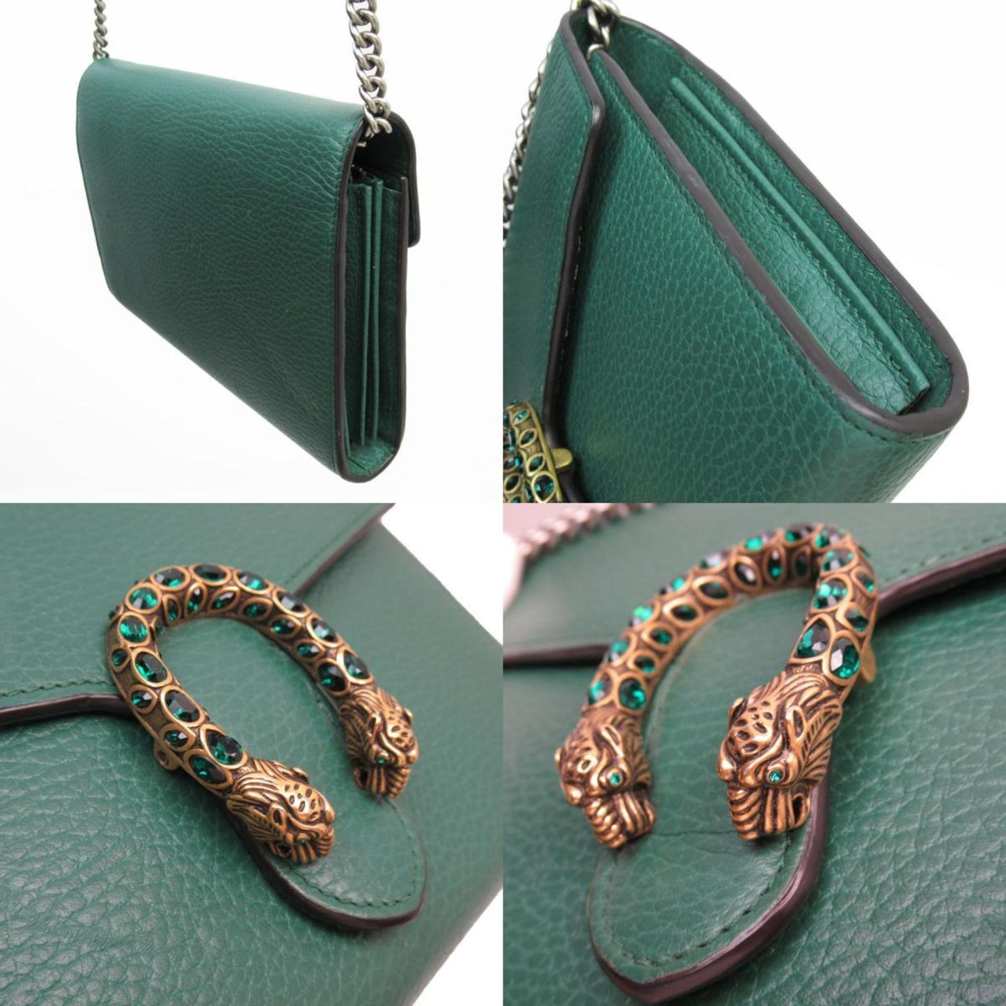 Gucci Green Leather Shoulder Bag