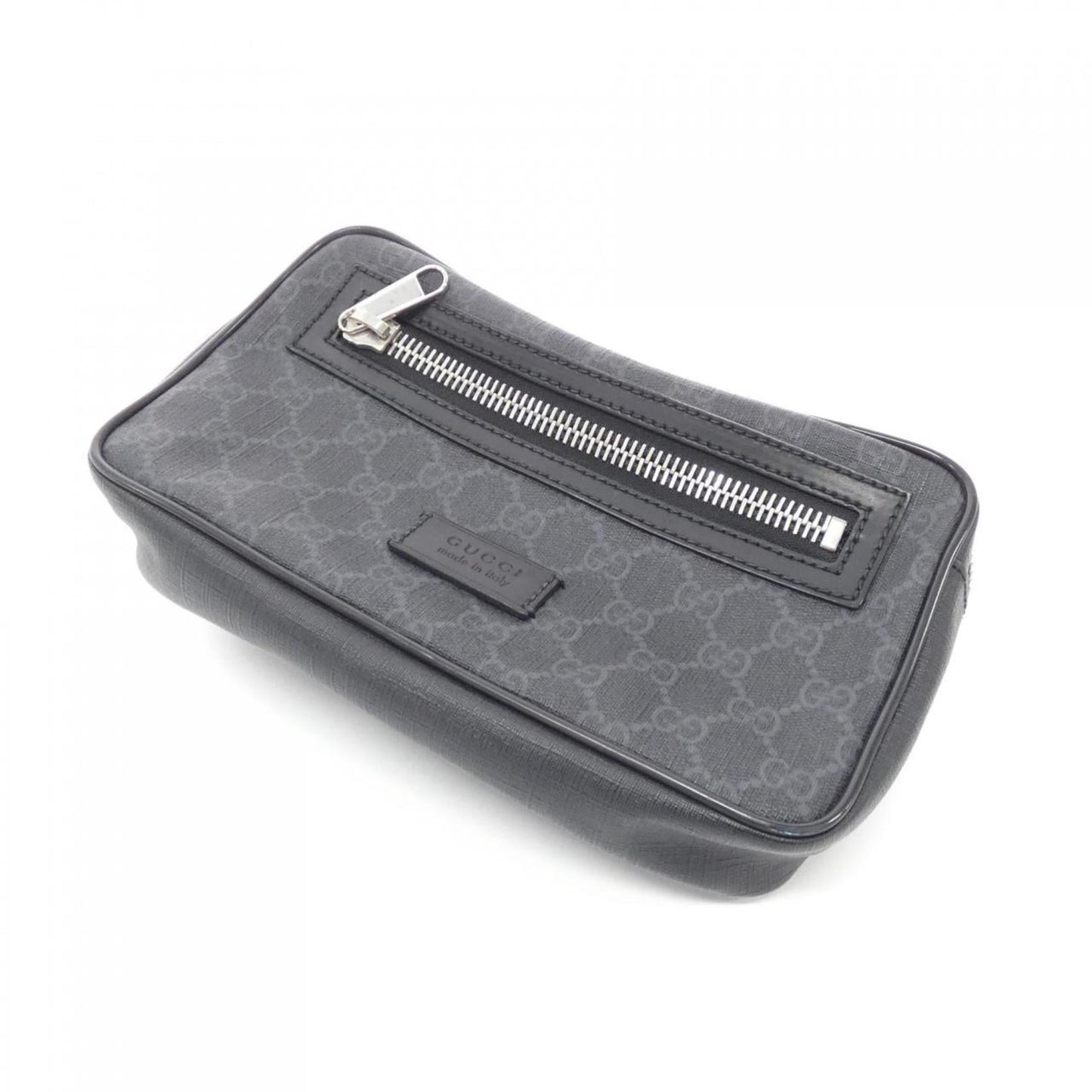 Gucci Black Gray Gg Supreme Fanny Pack