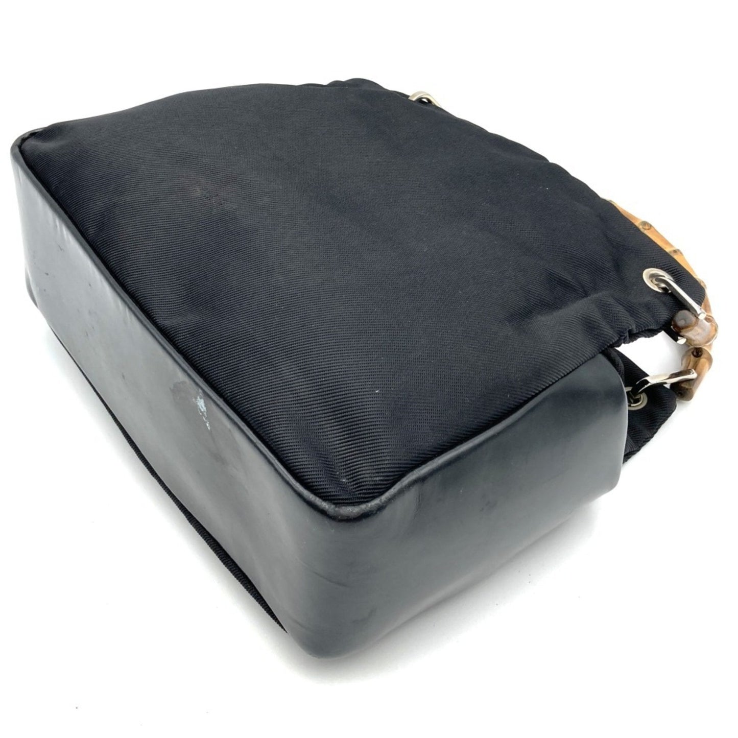 Gucci Bamboo Black Nylon Handbag
