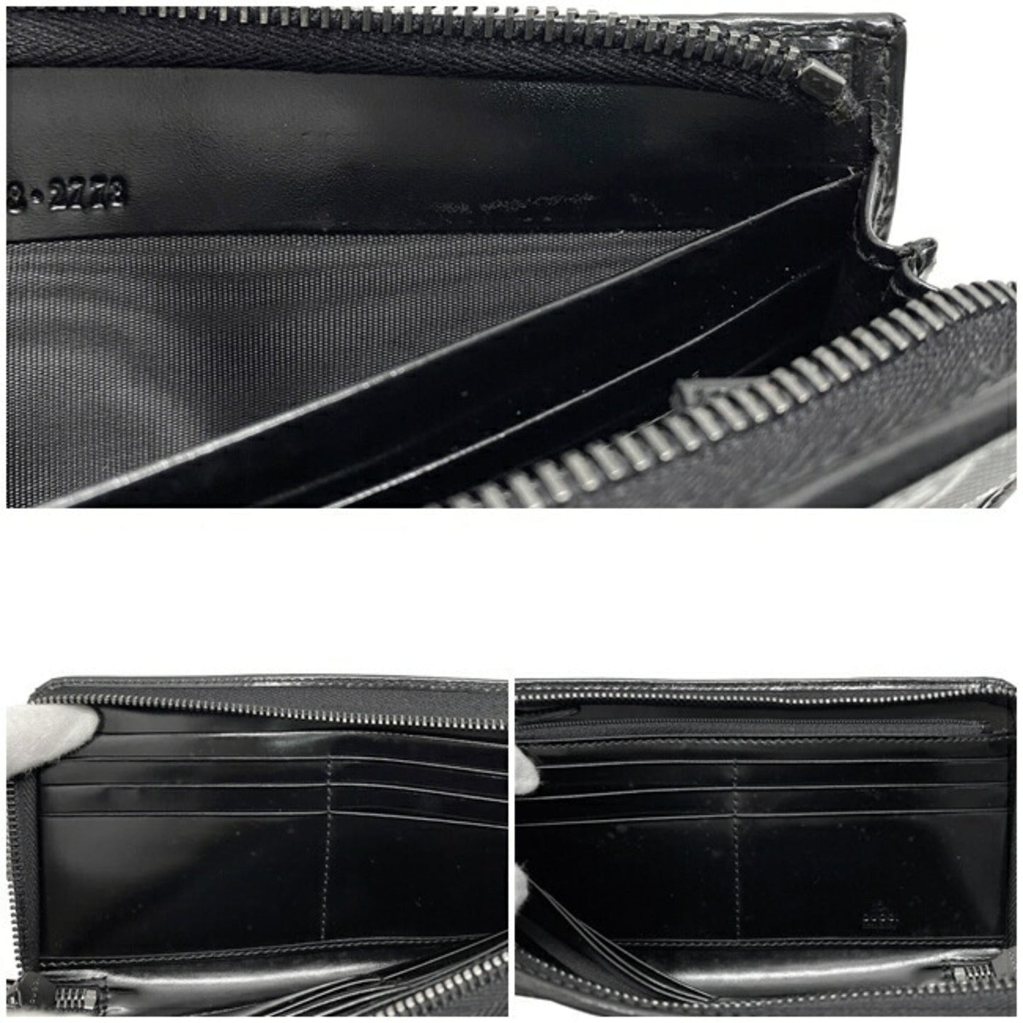 Gucci Black Pvc Leather Wallet (Bi-Fold)