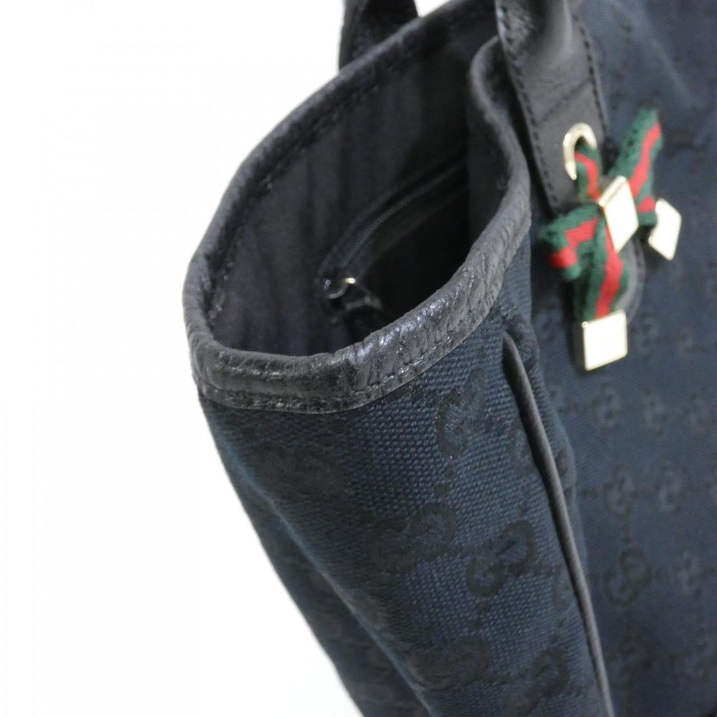 Gucci Black Gg Canvas Tote Bag