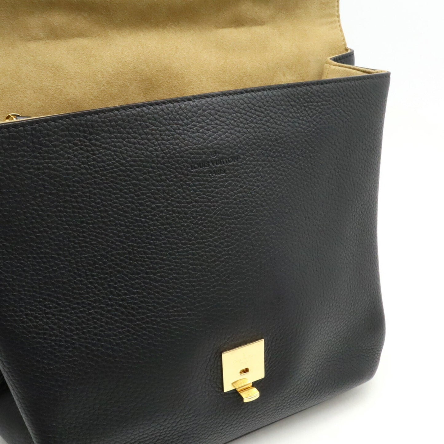Louis Vuitton Noir Leather Handbag Shoulder Bag