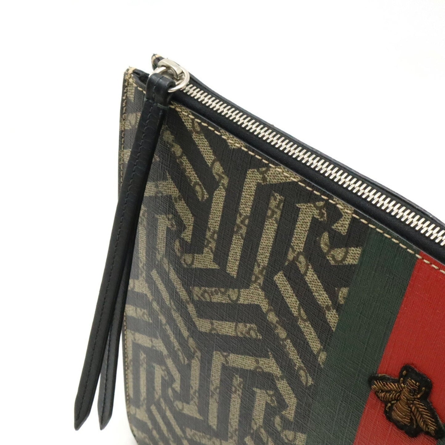 Gucci Beige Black Green Khaki Red Color Gg Supreme Clutch Bag Shoulder Bag