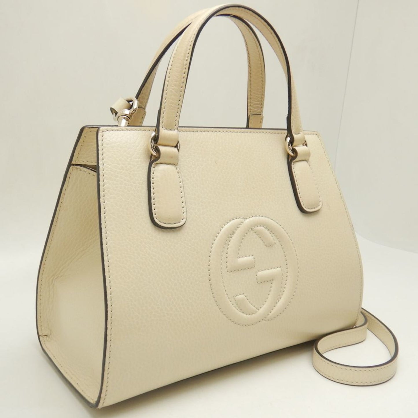 Gucci Ivory Leather Handbag