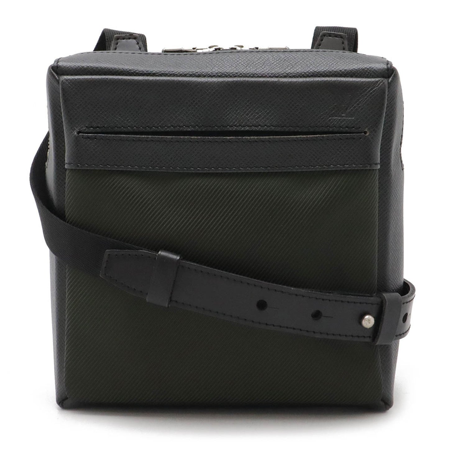 Louis Vuitton Ardoise Black Canvas Leather Shoulder Bag ()