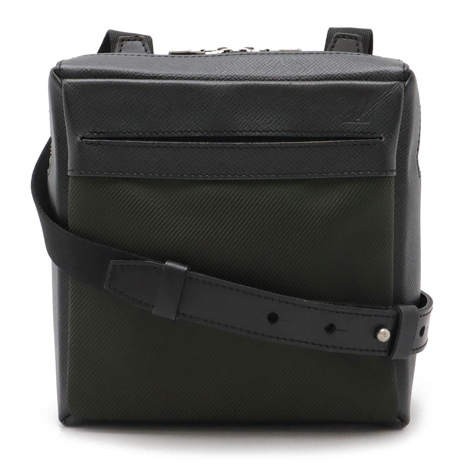 Louis Vuitton Ardoise Black Canvas Leather Shoulder Bag ()