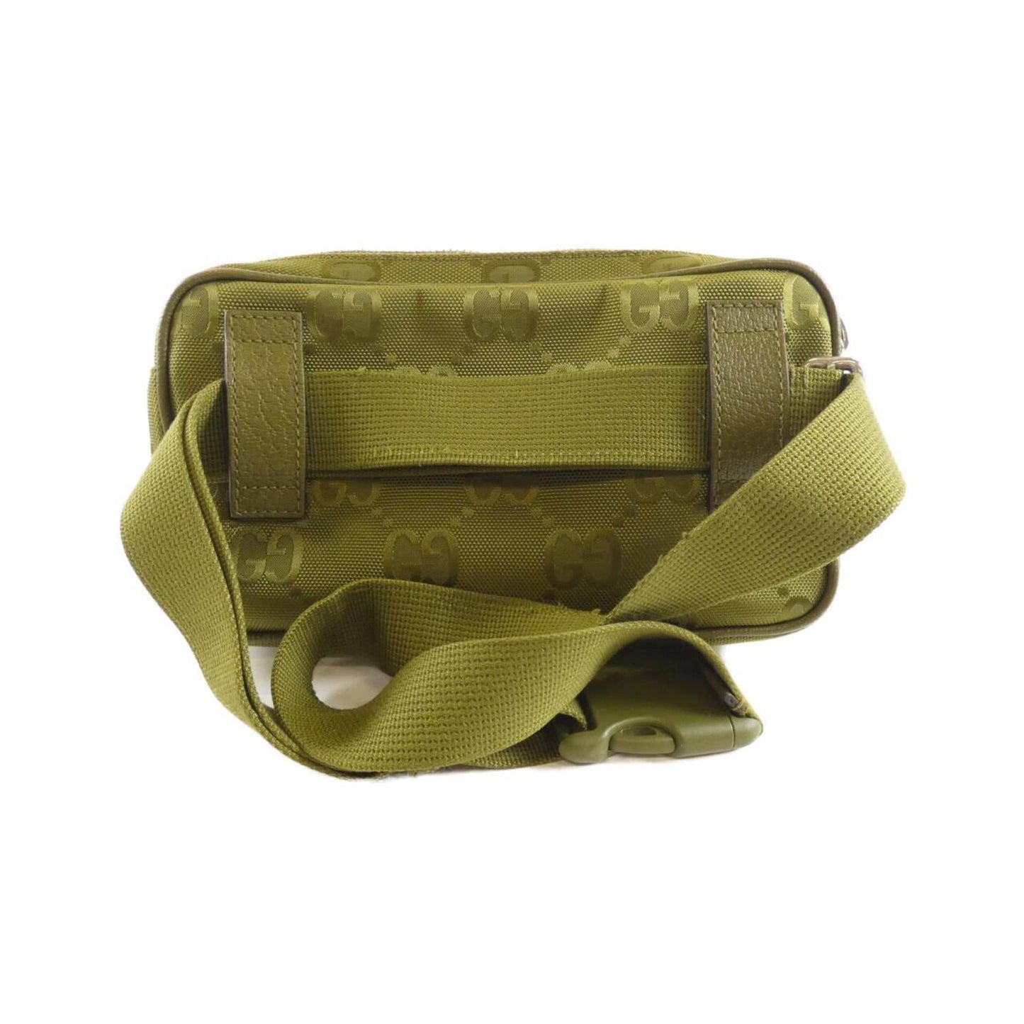 Gucci Green Leather Nylon Fanny Pack