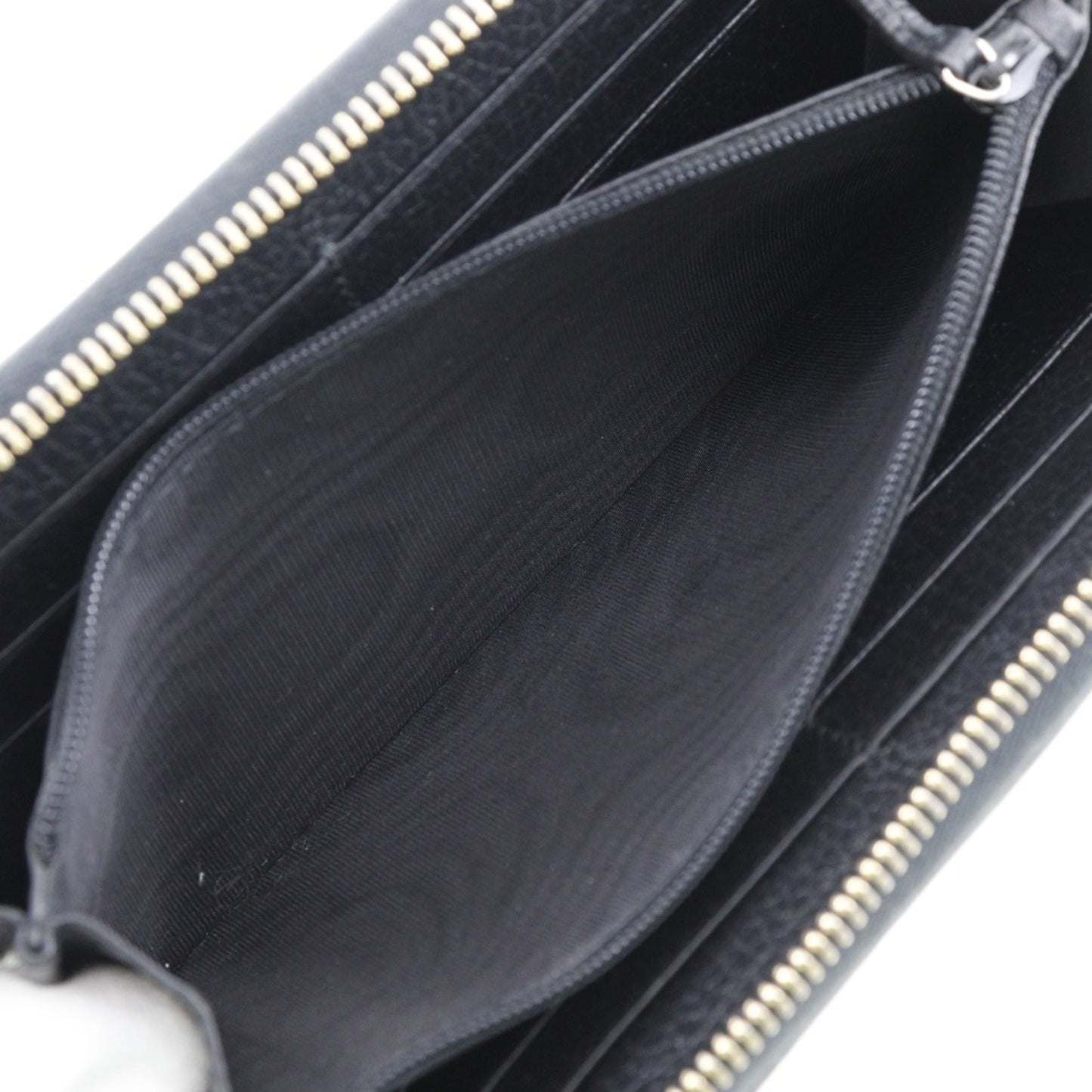 Gucci Black Leather Long Wallet (Bi-Fold)