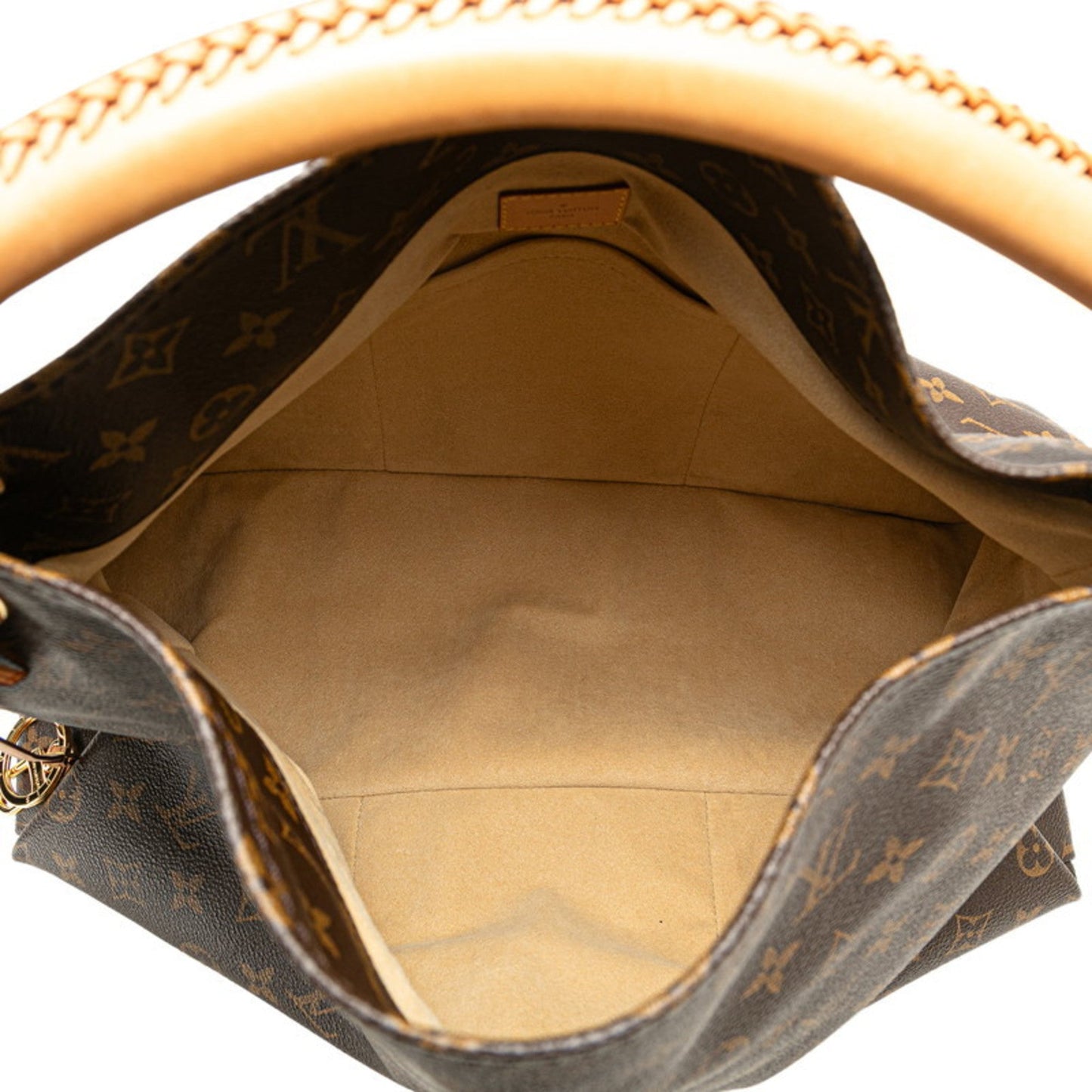 Louis Vuitton Brown Pvc Leather Shoulder Bag Tote Bag