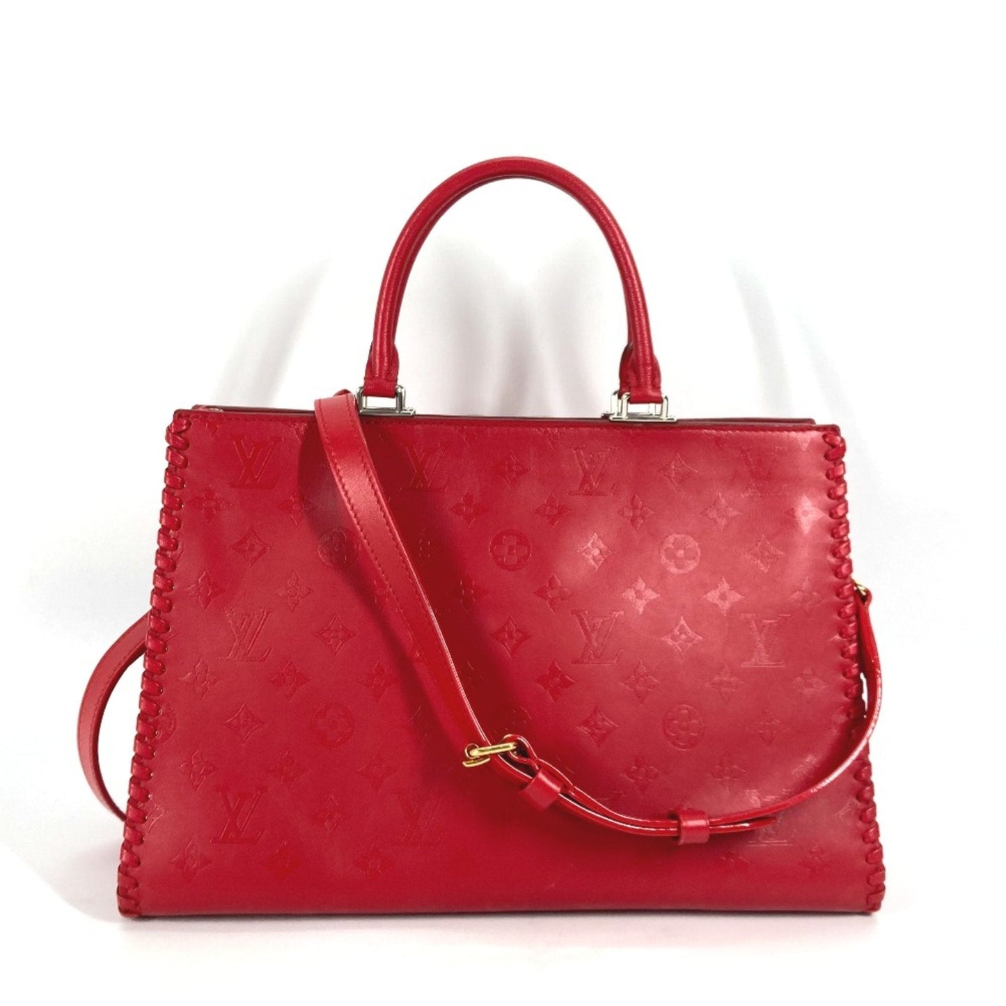 Louis Vuitton Red Leather Shoulder Bag
