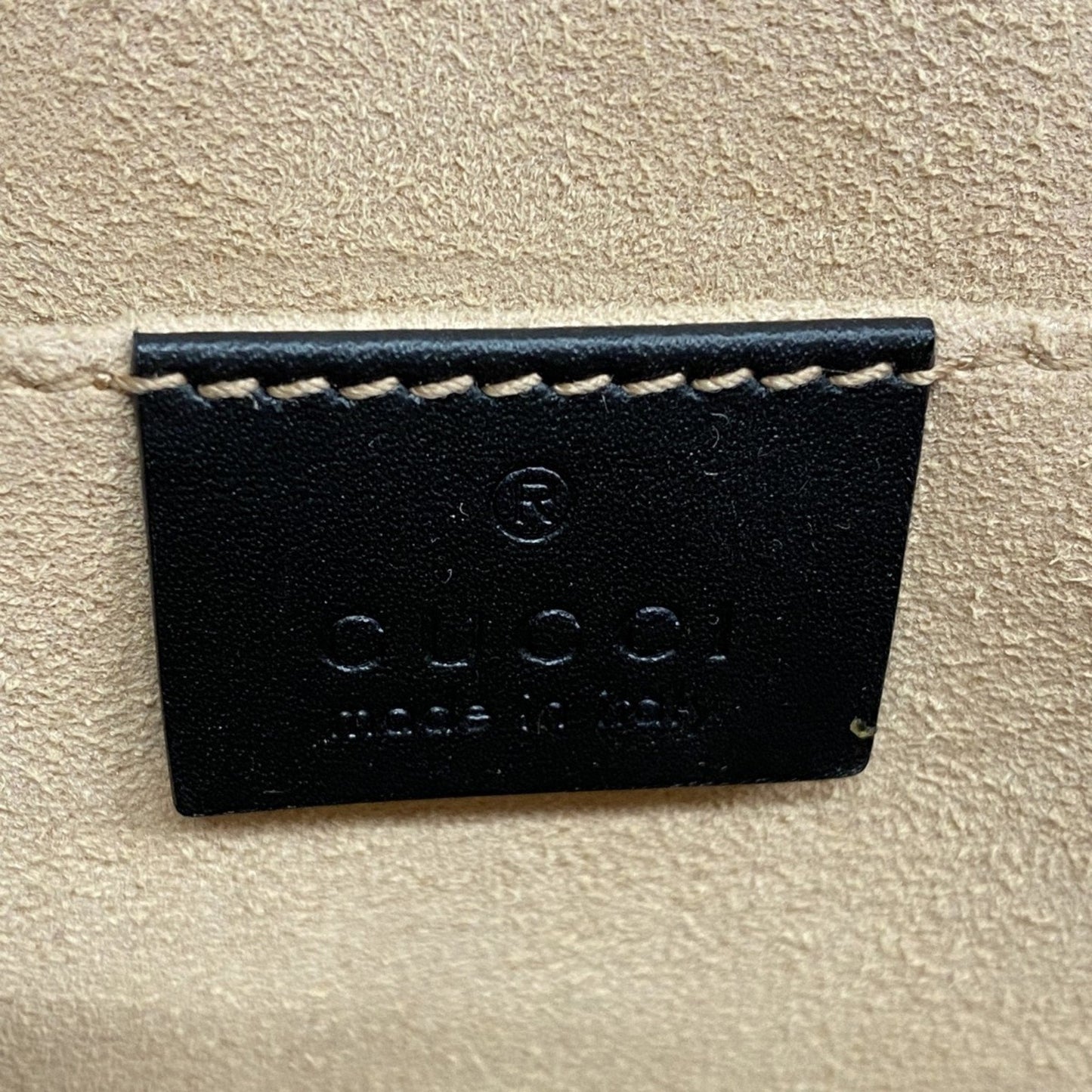 Gucci Black Green Red Color Suede Handbag