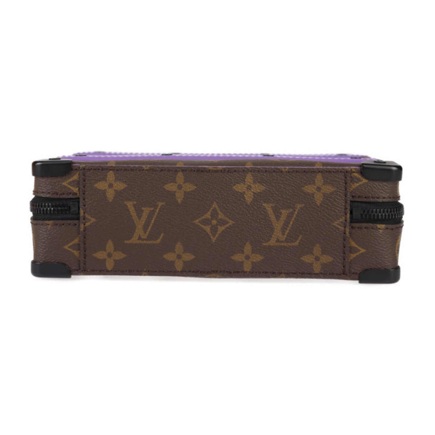 Louis Vuitton Brown Purple Pvc Leather Clutch Bag Handbag Pochette Shoulder Bag