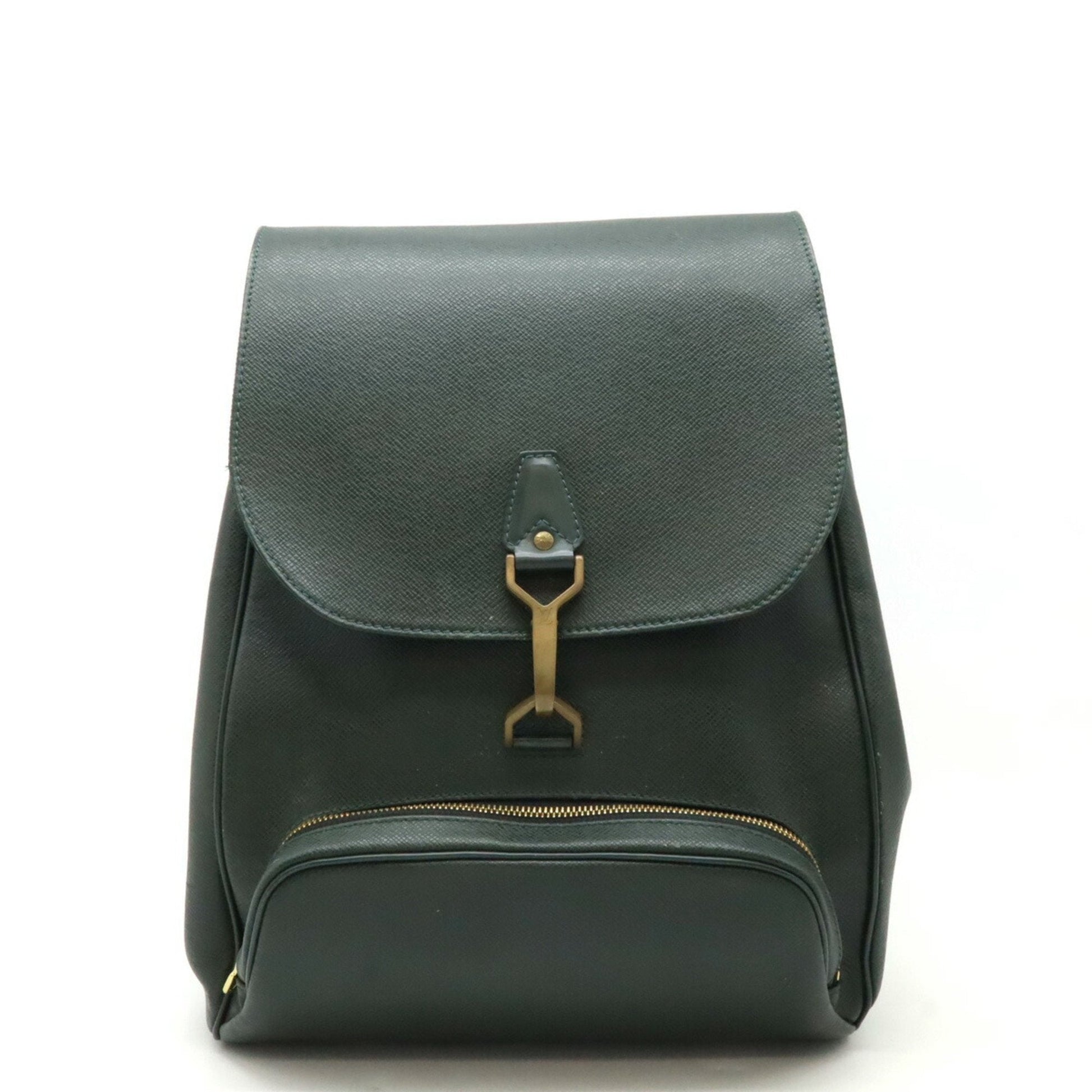 Louis Vuitton Dark Green Episea Taiga Leather Backpack ()