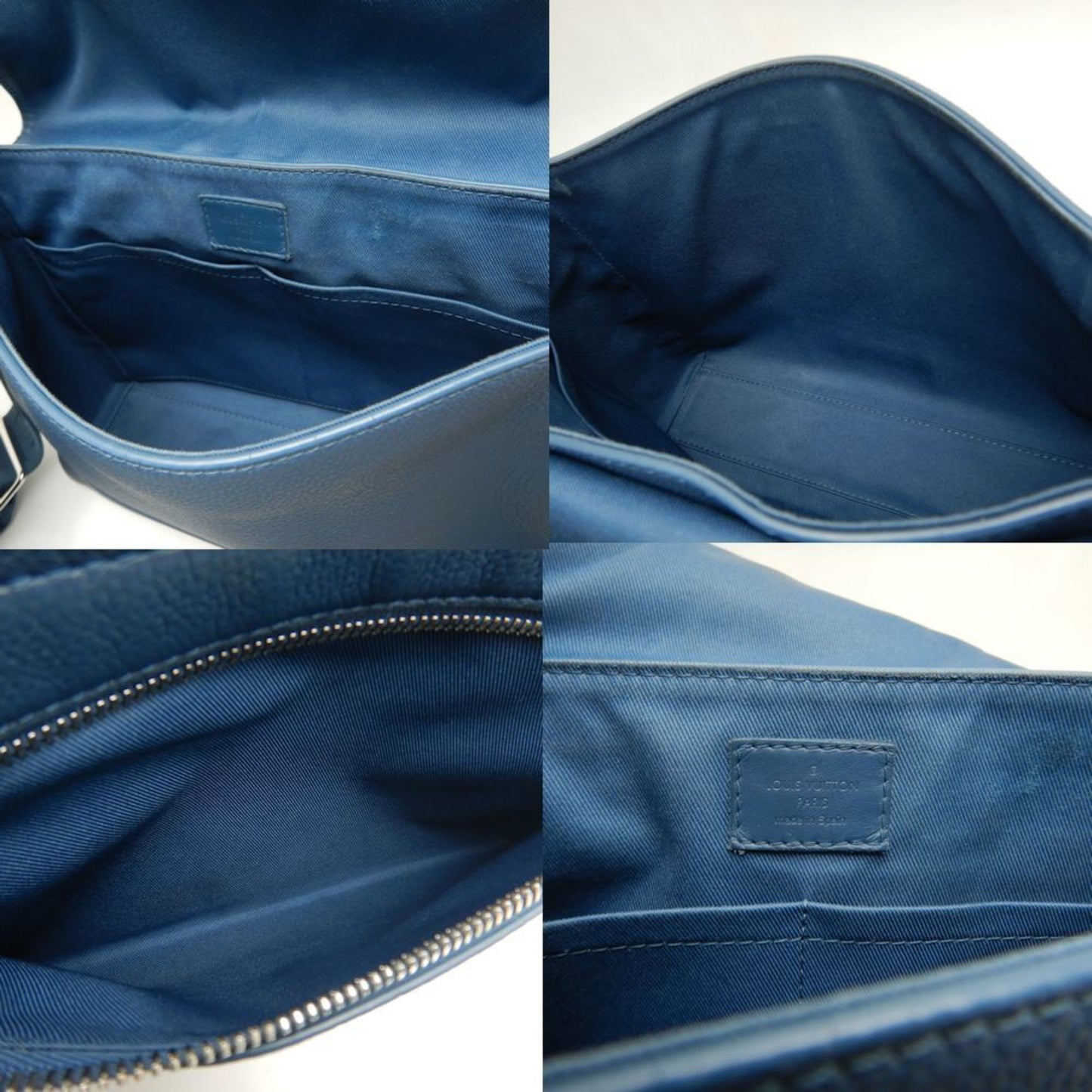 Louis Vuitton Navy Leather Shoulder Bag