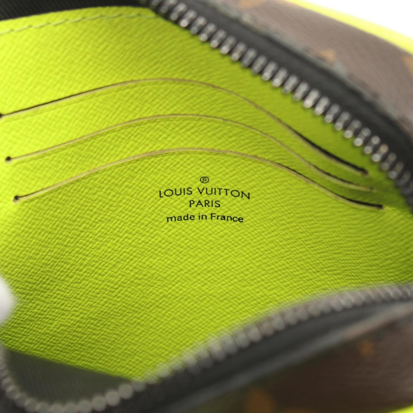 Louis Vuitton Black Brown Green Coated Canvas Leather Shoulder Bag