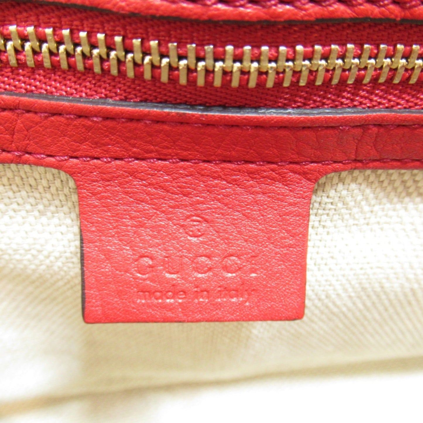 Gucci Soho Red Color Leather Shoulder Bag
