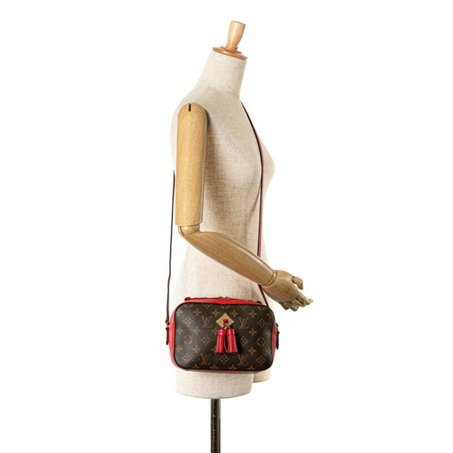 Louis Vuitton Brown Red Color Pvc Leather Shoulder Bag