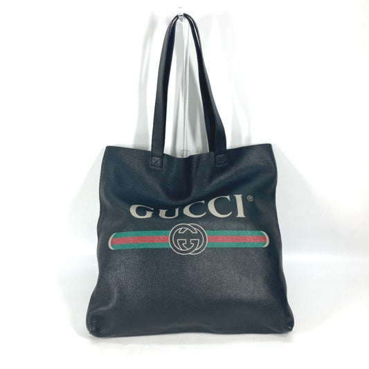 Gucci Black Leather Tote Bag ()