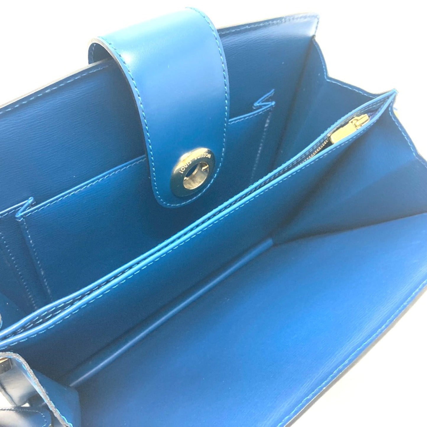 Louis Vuitton Blue Leather Shoulder Bag