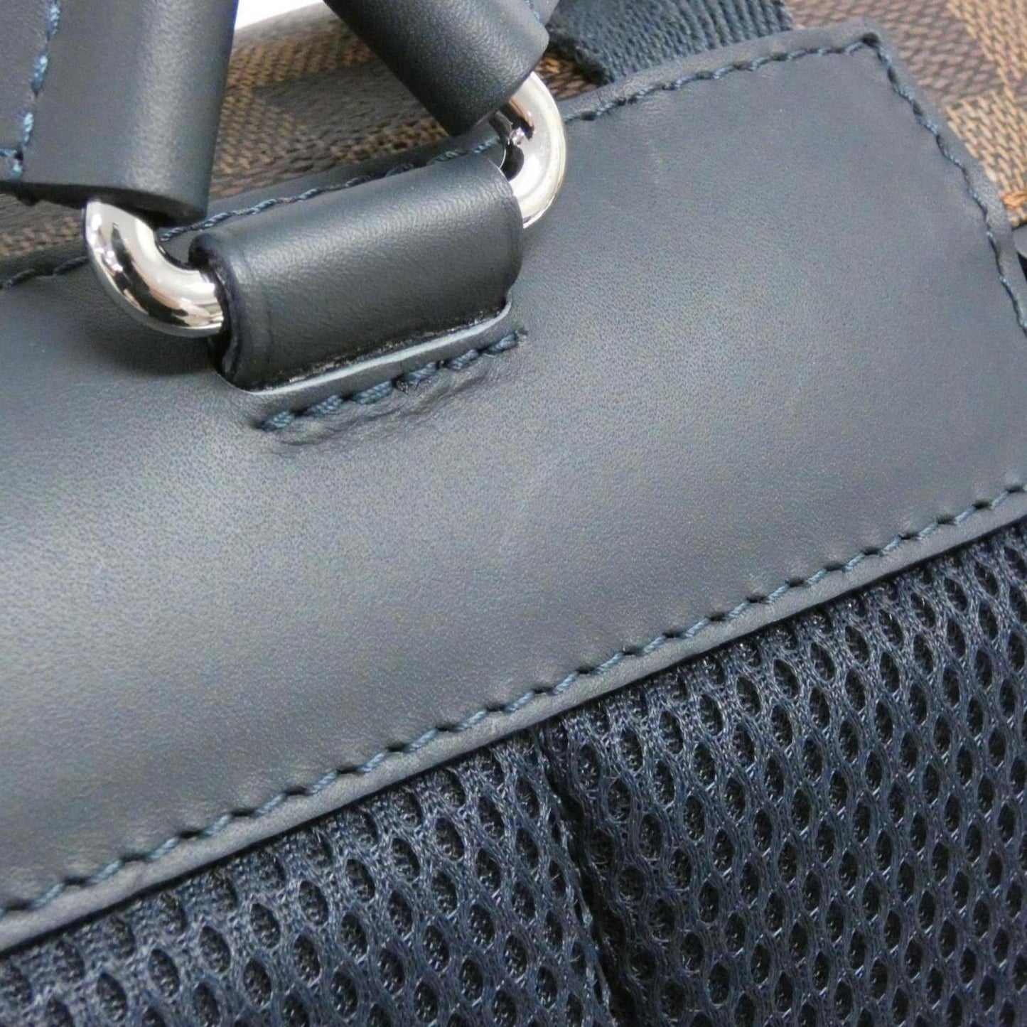 Louis Vuitton Blue Brown Ebene Coated Canvas Backpack