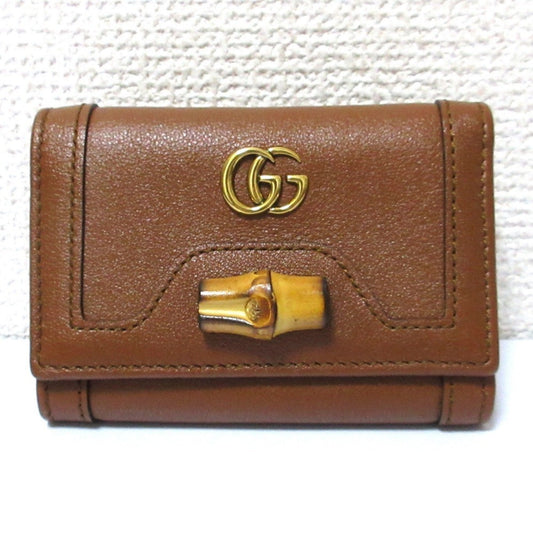 Gucci Brown Bamboo Wallet (Tri-Fold)