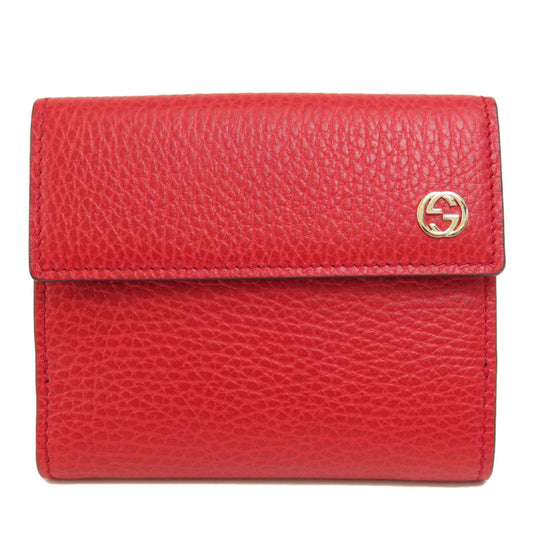 Gucci Red Color Leather Wallet (Bi-Fold) ()
