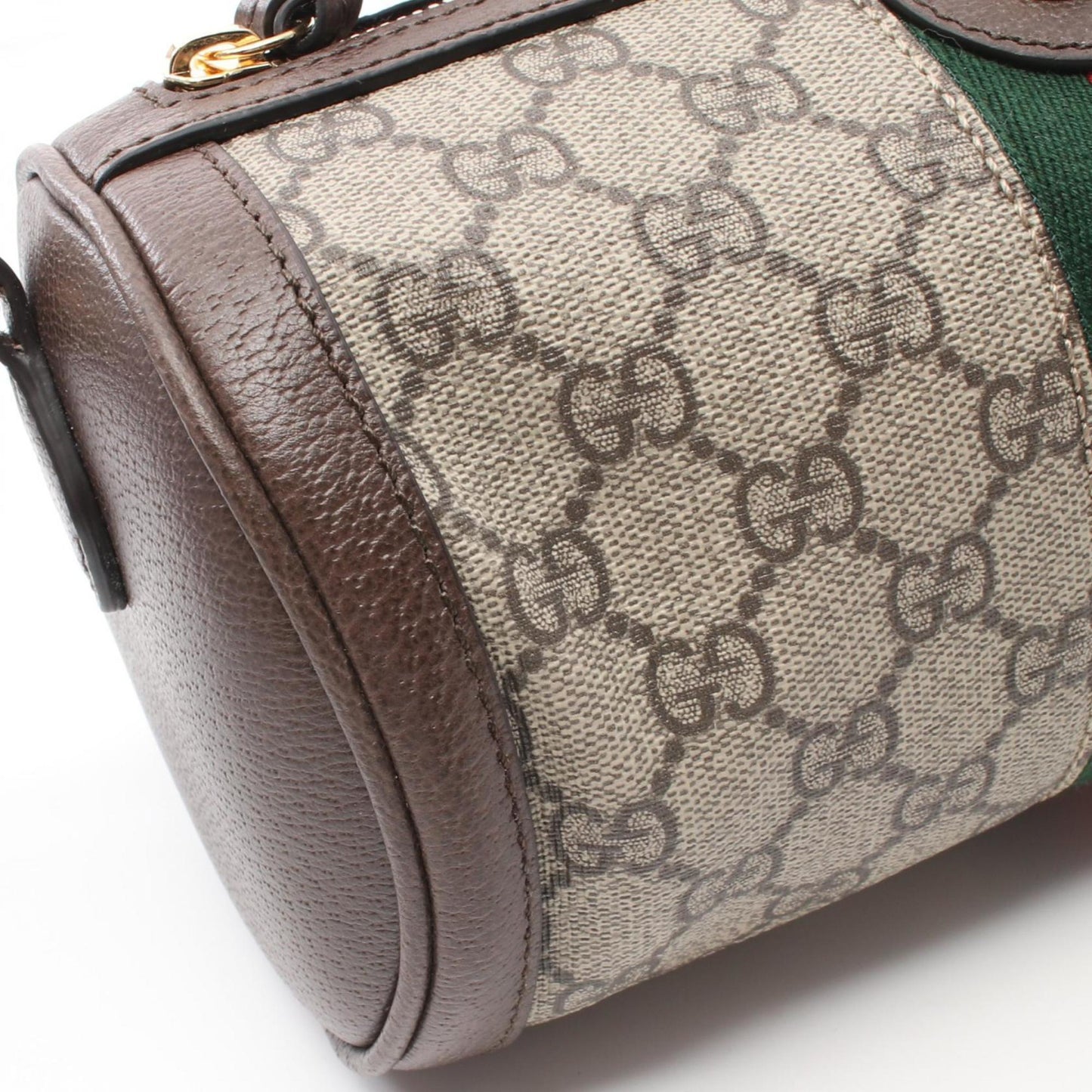 Gucci Beige Brown Multi-Color Pvc Coated Canvas Leather Shoulder Bag