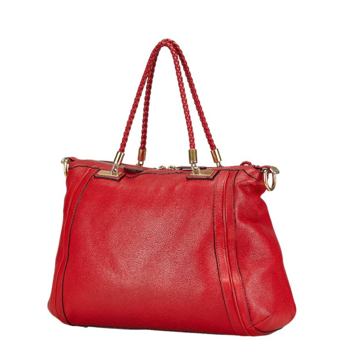 Gucci Red Color Leather Handbag Shoulder Bag