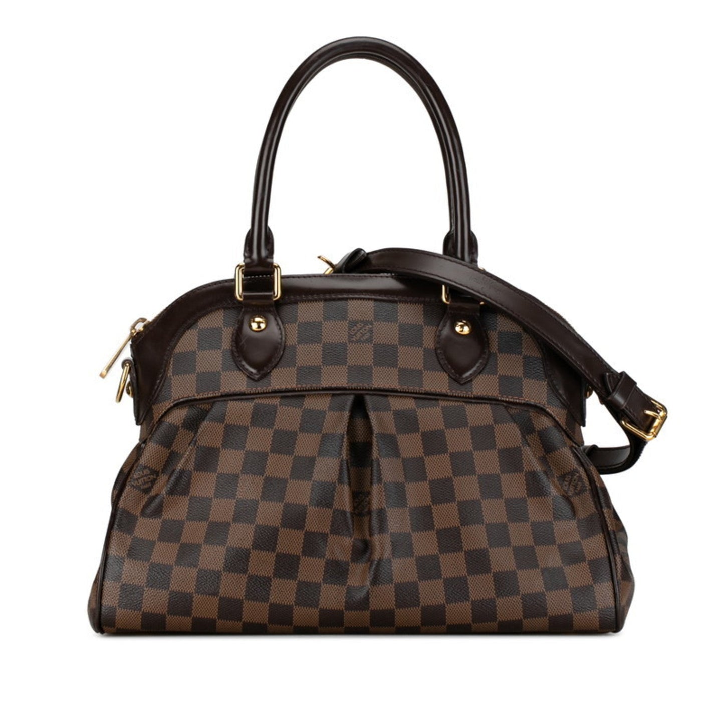 Louis Vuitton Brown Pvc Leather Handbag Shoulder Bag