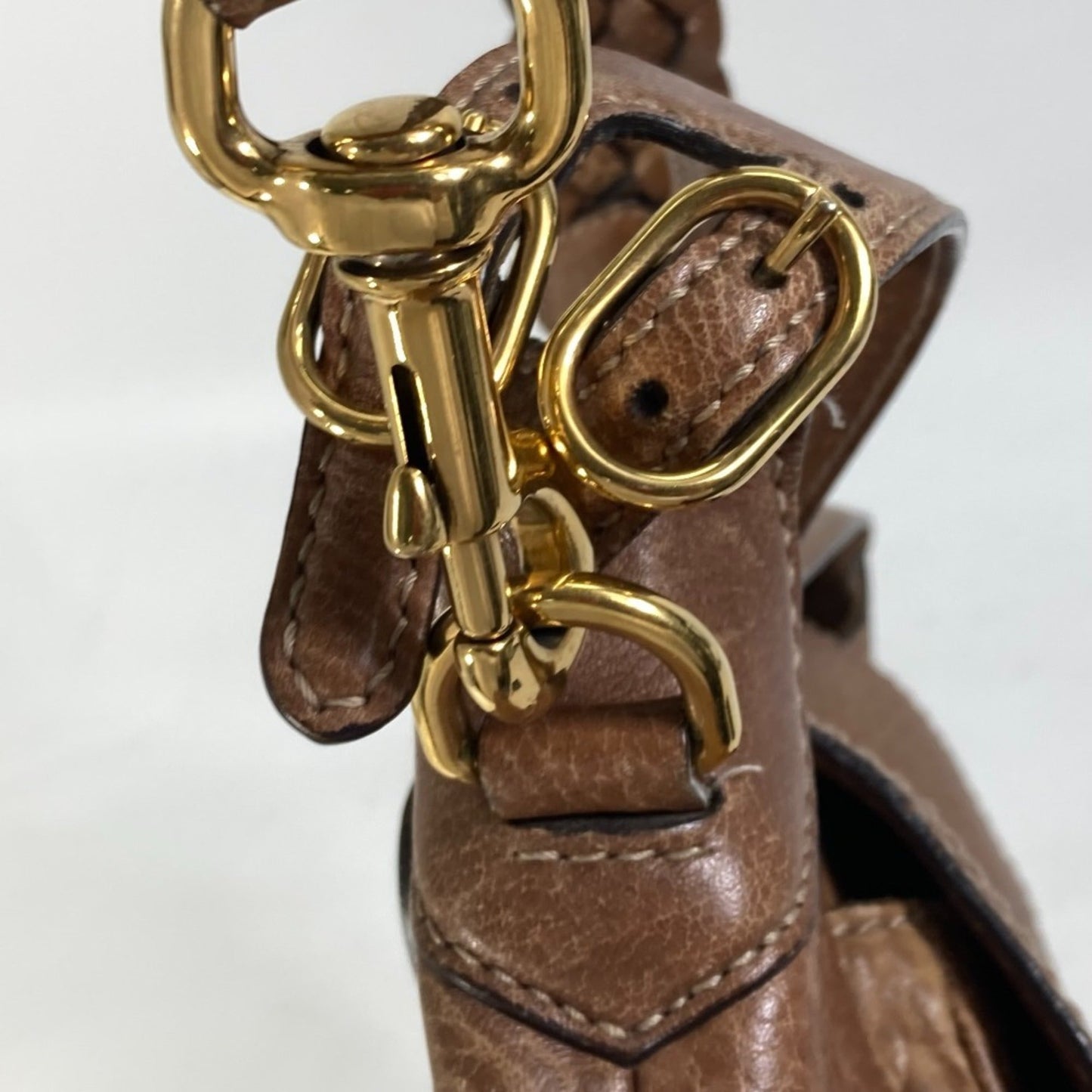 Gucci Brown Leather Shoulder Bag