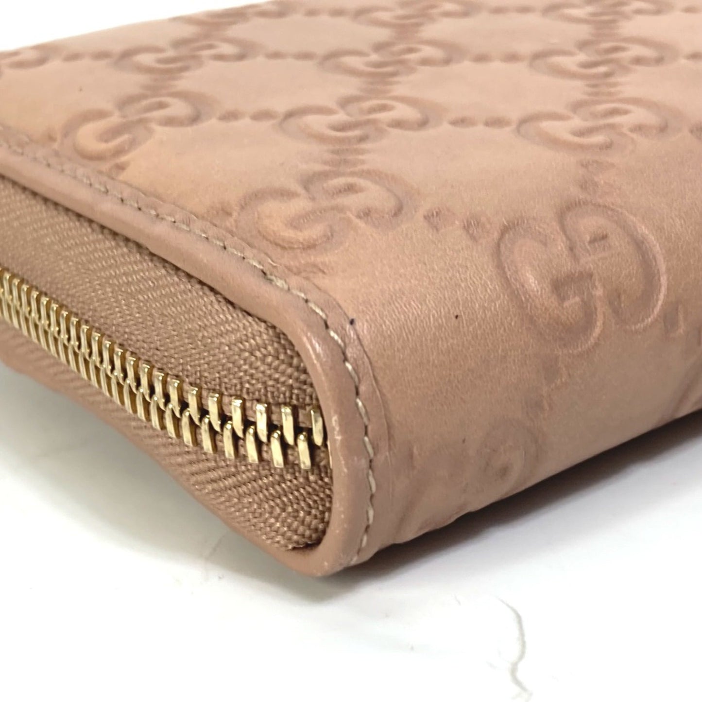 Gucci Pink Leather Long Wallet (Bi-Fold)